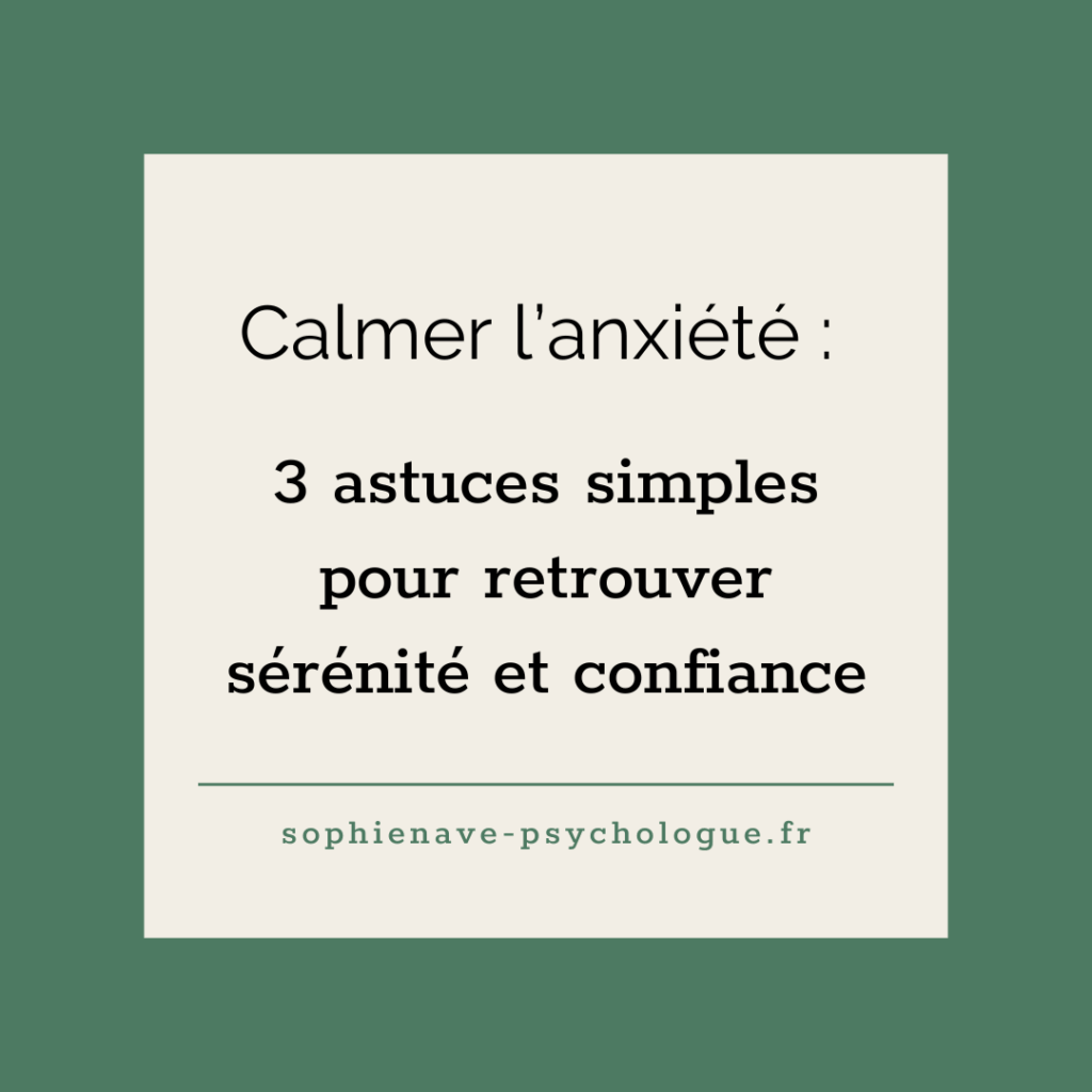 Personne qui respire profondément pour calmer son anxiété et retrouver son calme intérieur.