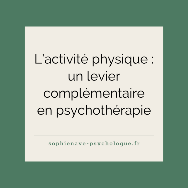 L’activité physique : un levier complémentaire en psychothérapie